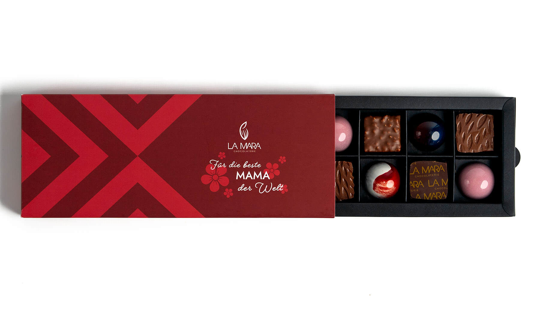 "Für die beste Mama" 12er Pralinenbox