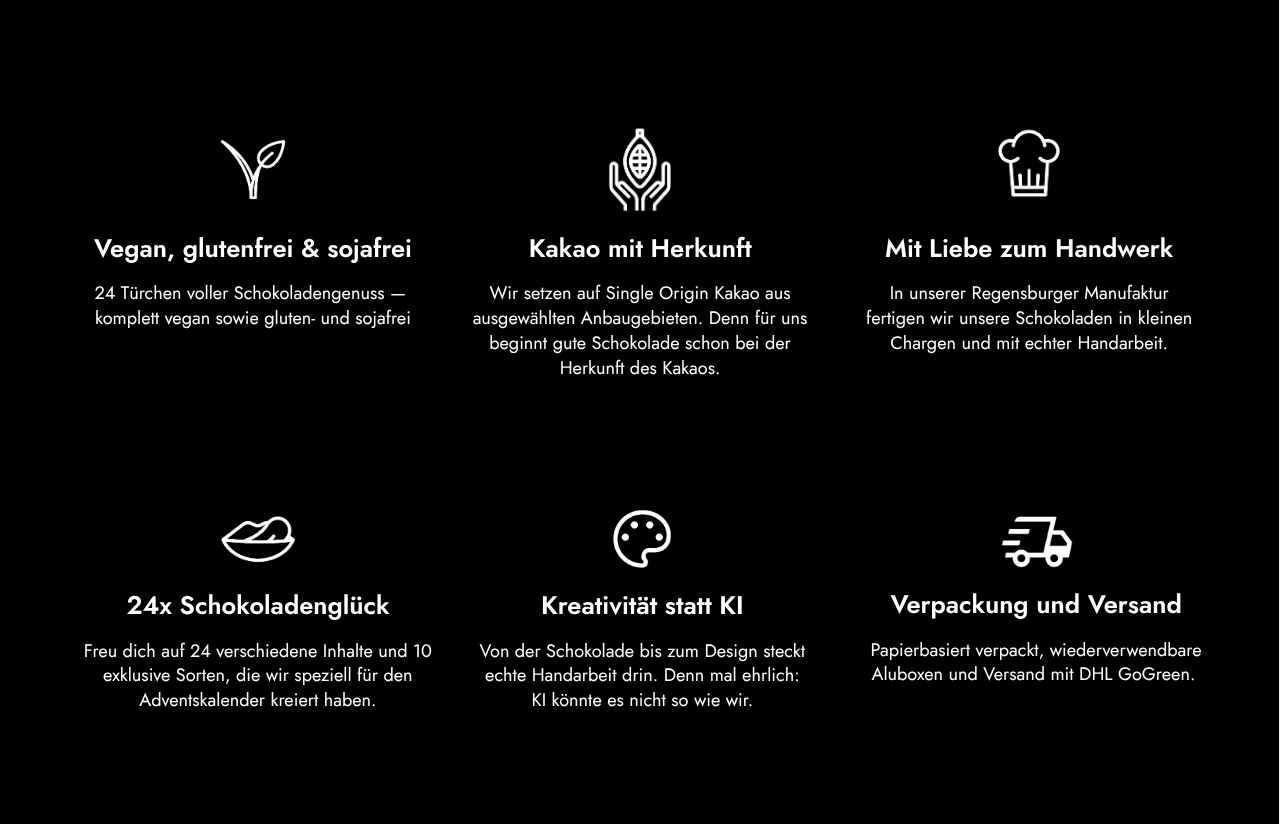 Veganer Pralinen Adventskalender